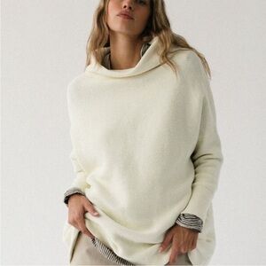 Free People Ottoman Tunic Sweater in Ecru (White), Size XS